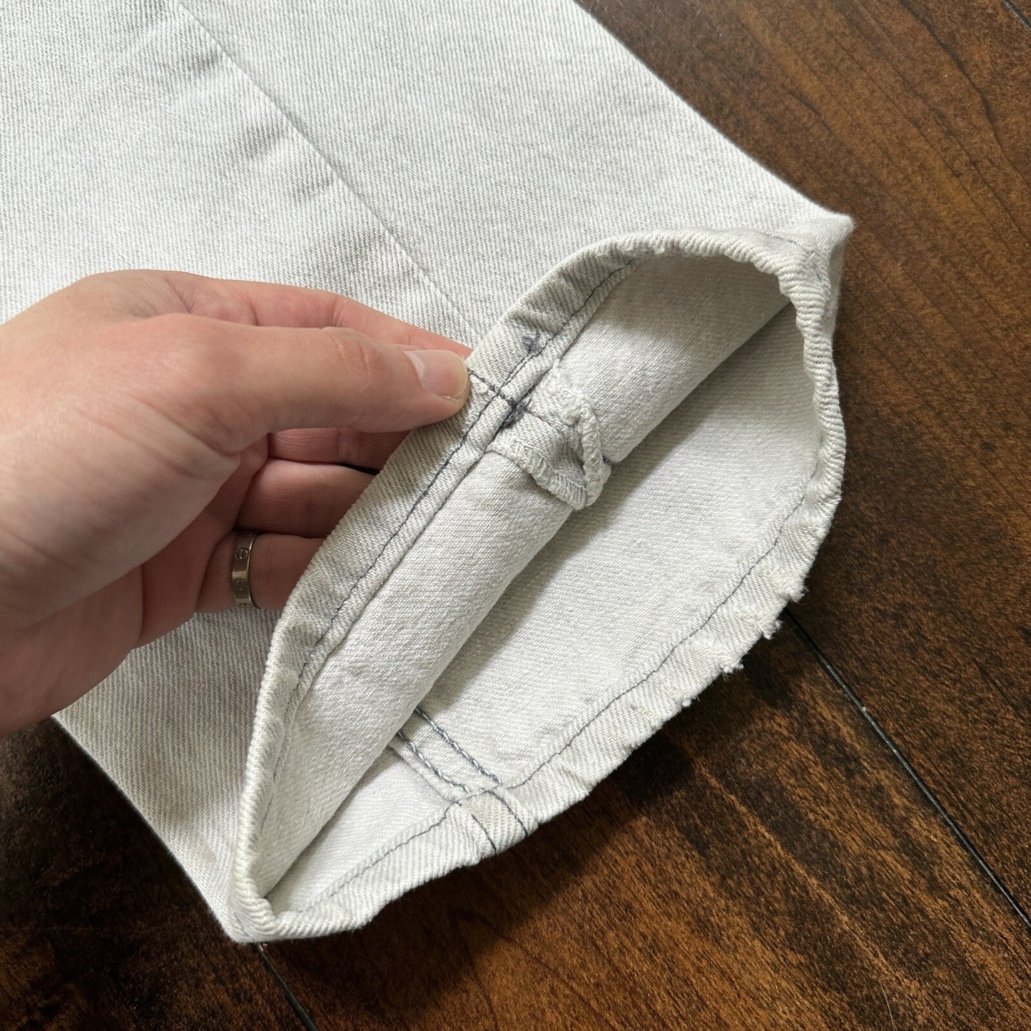 VTG 90s Levis 501 Button Fly 34x32 USA Tag Jeans Grey Wash XX Act 31x31