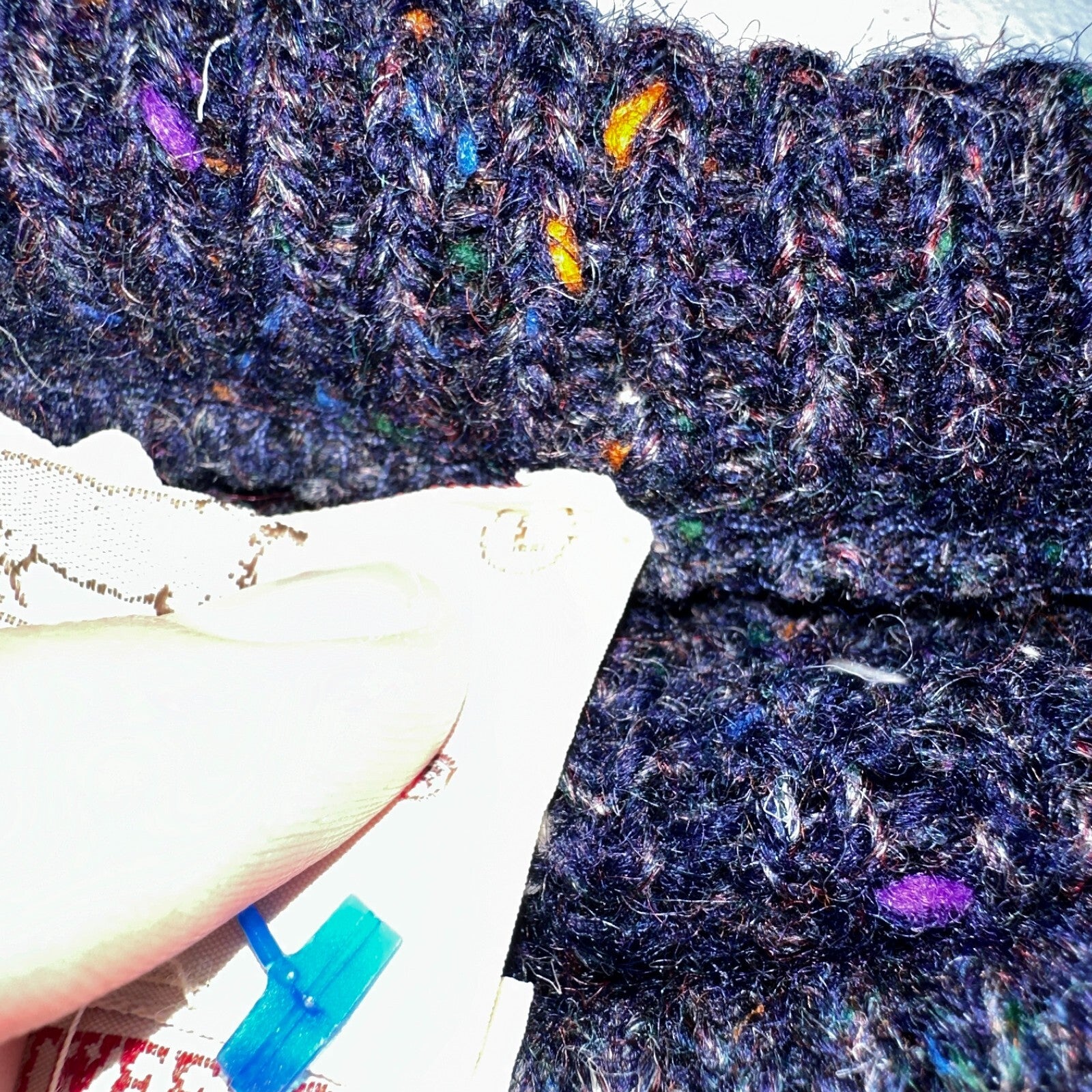 Vintage 70s Lord Jeff Hebrides Tweeds Pullover Sweater Large Purple 1970s Wool