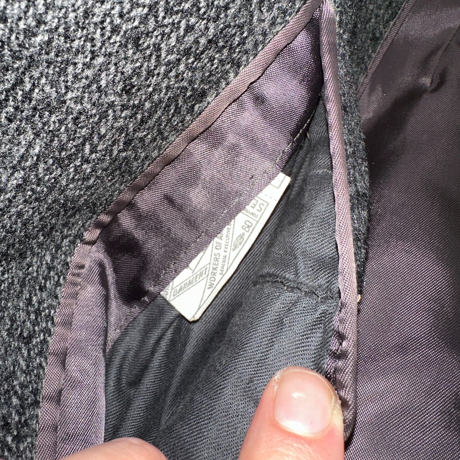 Vintage Barton Hall Coat Mens Gray Tweed Shabby Chic Wool 50s Union Made 1950s