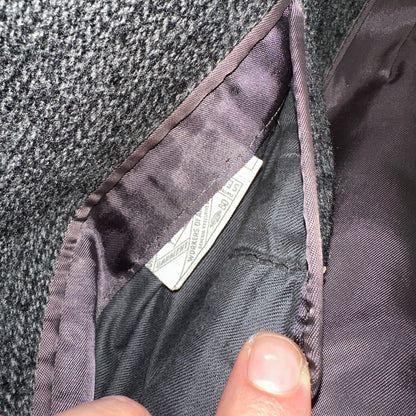 Vintage Barton Hall Coat Mens Gray Tweed Shabby Chic Wool 50s Union Made 1950s