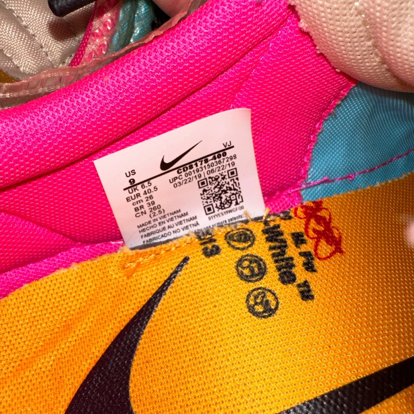 Nike Size 9W 7.5M Off White Virgil Abloh Vapor Street Polarized Blue CD8178-400