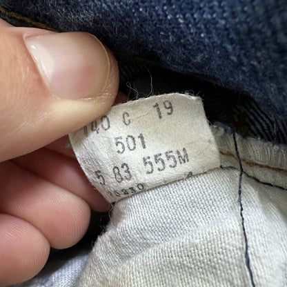 Levis Vintage 80s Redline Selvedge USA 501 XX Jeans 66 70s Dark 28x34 Act 24x25