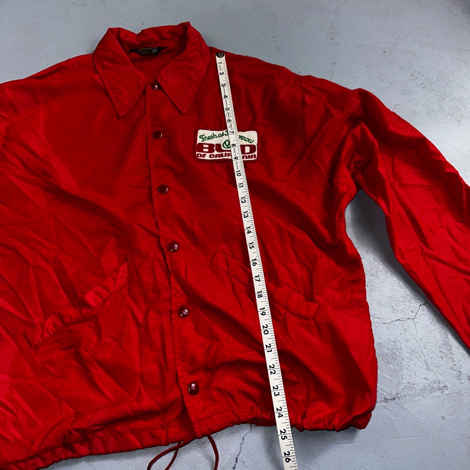 BUD of California Coach Jacket Nylon VTG 1970s Windbreaker Swingster Dole Fruit