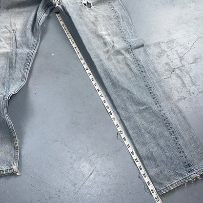 Levis 501 Vintage 90s USA XX Straight Leg Jeans Blue Light Wash 34x36 Act 31x31