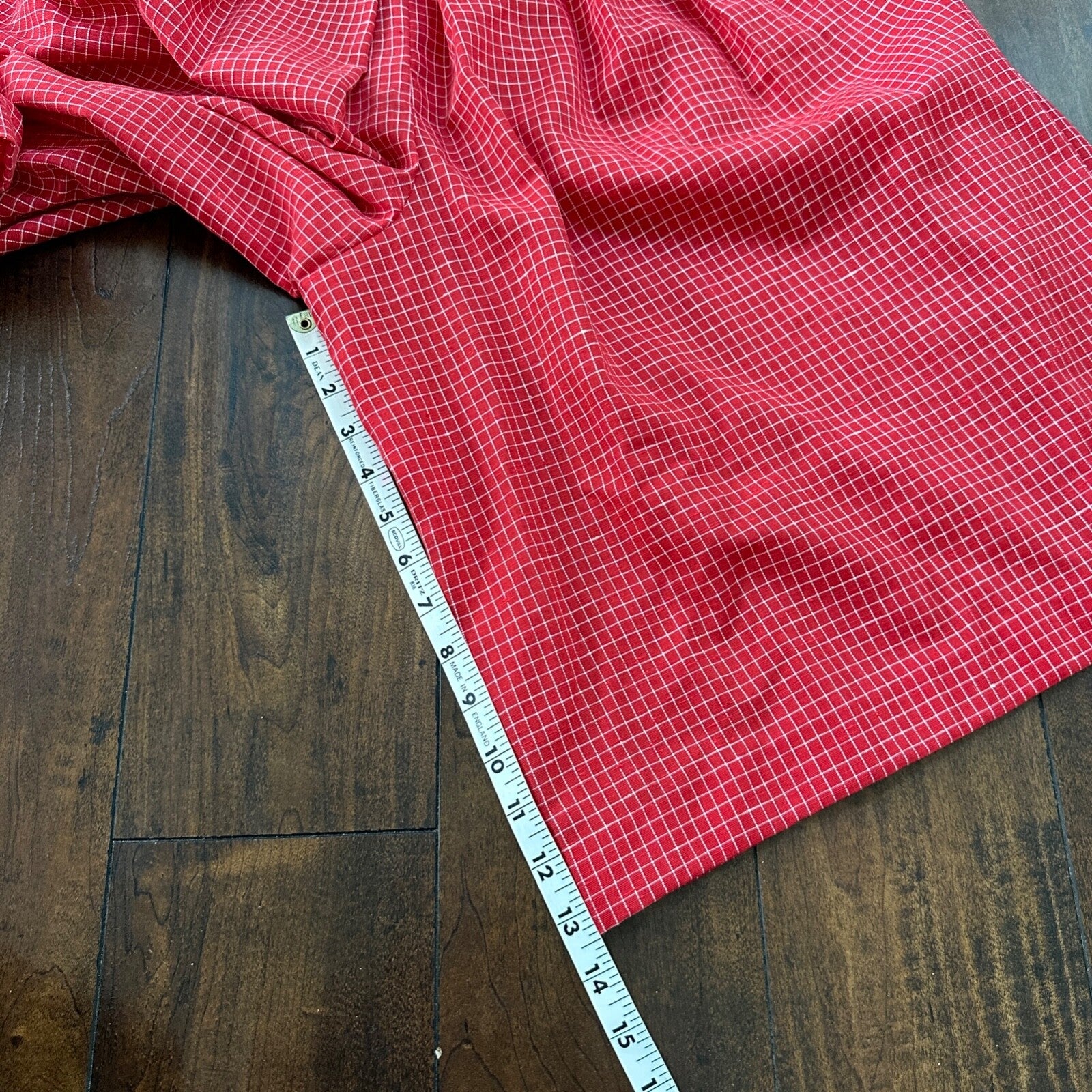 VTG College Town Red Checkered Knee To Midi Skirt Small Shorts RARE Rockabilly