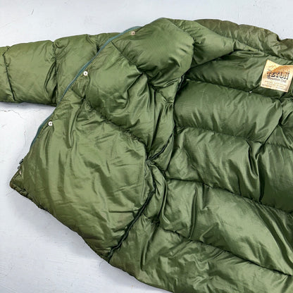 VTG Teton Mountain Coat Goose Down Puffer Coat Green Hunting Hiking 1960s 60s