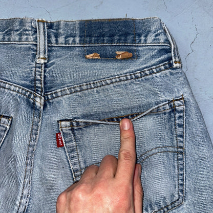 Levis 501 Vintage 80s Redline Selvedge USA XX Jeans Light Wash 66 Act 27x31