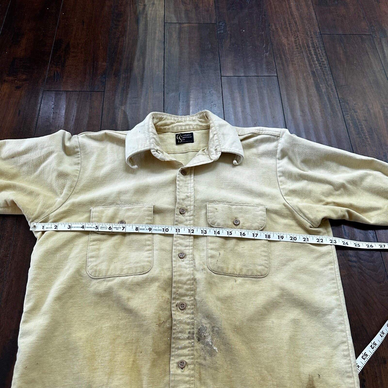 VTG 60s 70s Columbia Work Shirt Workwear Heavy Gorpcore Dadcore Camping Fishing