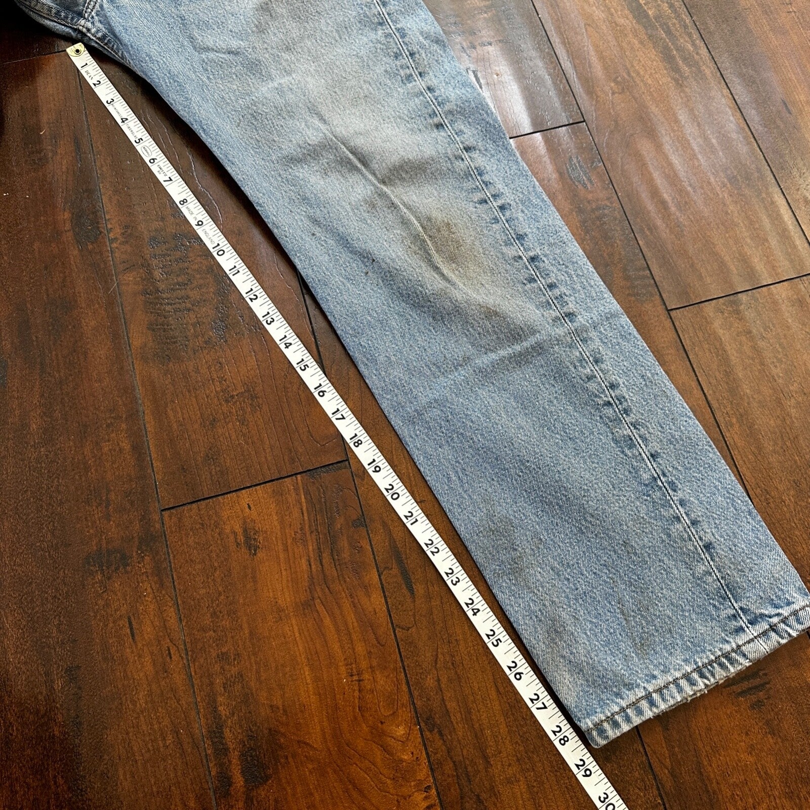 Levis 501 Vintage 90s Straight Leg XX Columbia Jeans 33x30 Light Wash Act 30x29