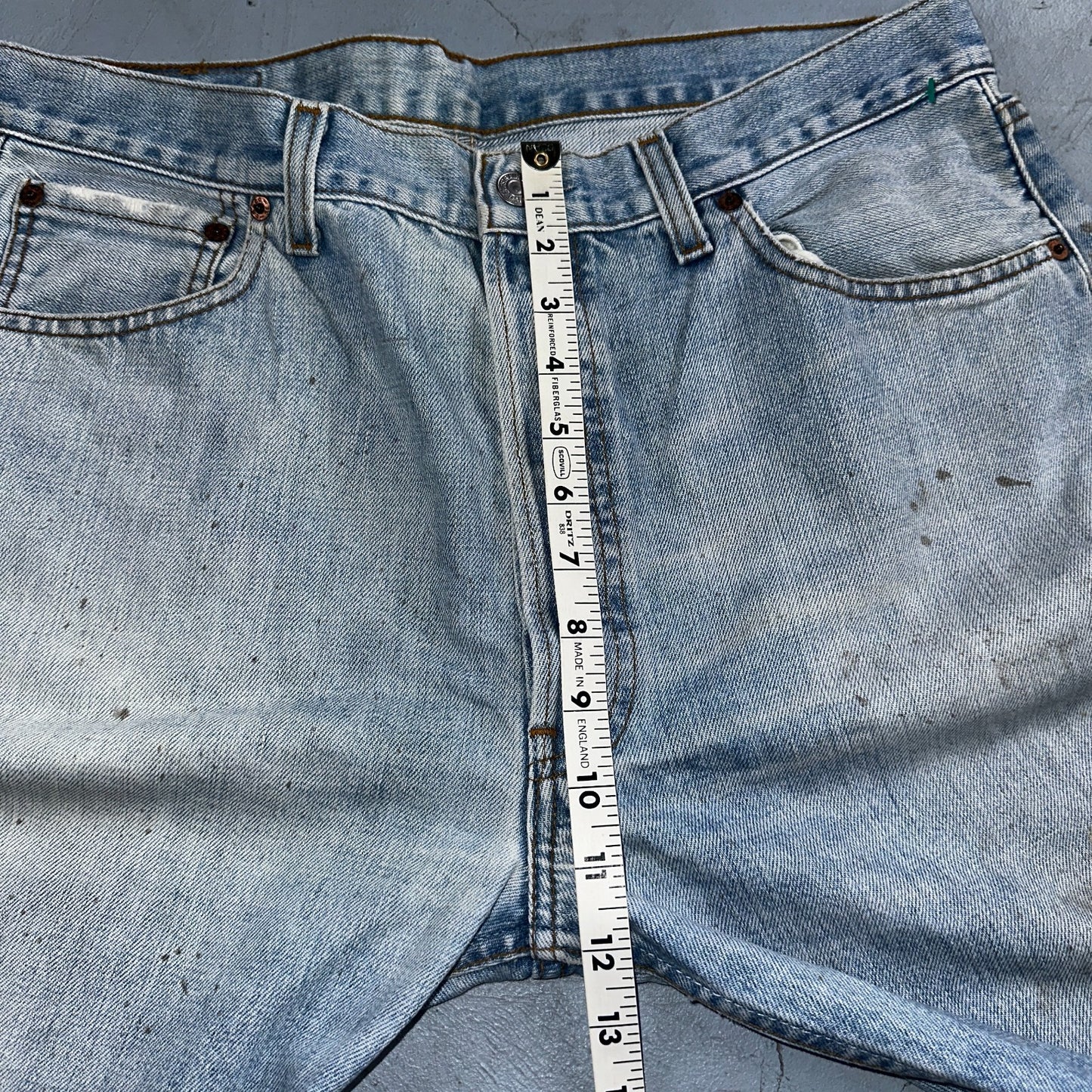 Levis 501 Vintage 90s Poland Straight Leg Jeans Blue Light Wash 36x32 Act 34x31