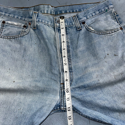 Levis 501 Vintage 90s Poland Straight Leg Jeans Blue Light Wash 36x32 Act 34x31