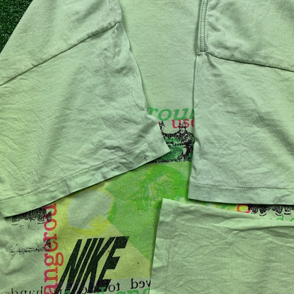 Vintage Nike T Shirt USA Rare Jordan Soccer 90s Running Green Sports Running