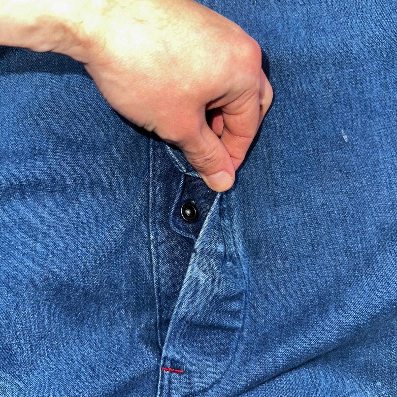 Big Mac Authentic Workwear Men's Bib Overalls 42x30 VTG Wash Blue Jean Denim