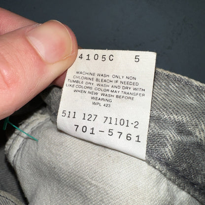 Levis 501 Vintage 80s USA XX Straight Leg Jeans Gray Acid Wash 28x30 Act 26x27