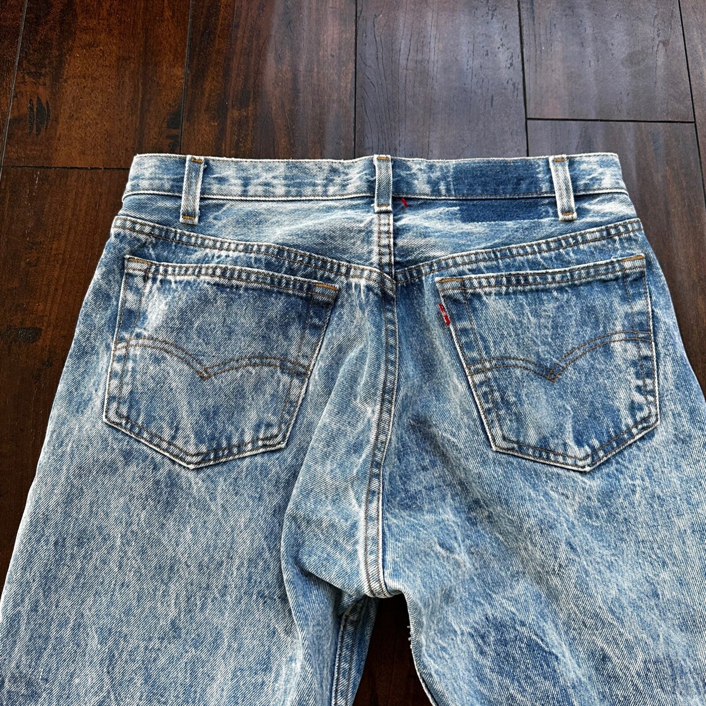 VTG 90s Levis 501 Button Fly 33x34 USA Tag Jeans Acid Wash 80s Act 30x33