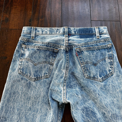 VTG 90s Levis 501 Button Fly 33x34 USA Tag Jeans Acid Wash 80s Act 30x33
