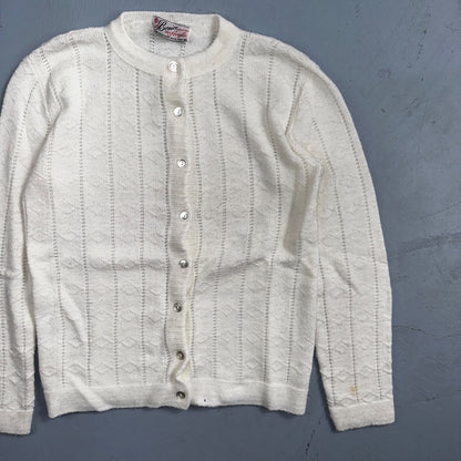 Vintage BERNICE CREATIONS Orlon Acrylic Knit Cardigan Sweater Rockabilly 70s