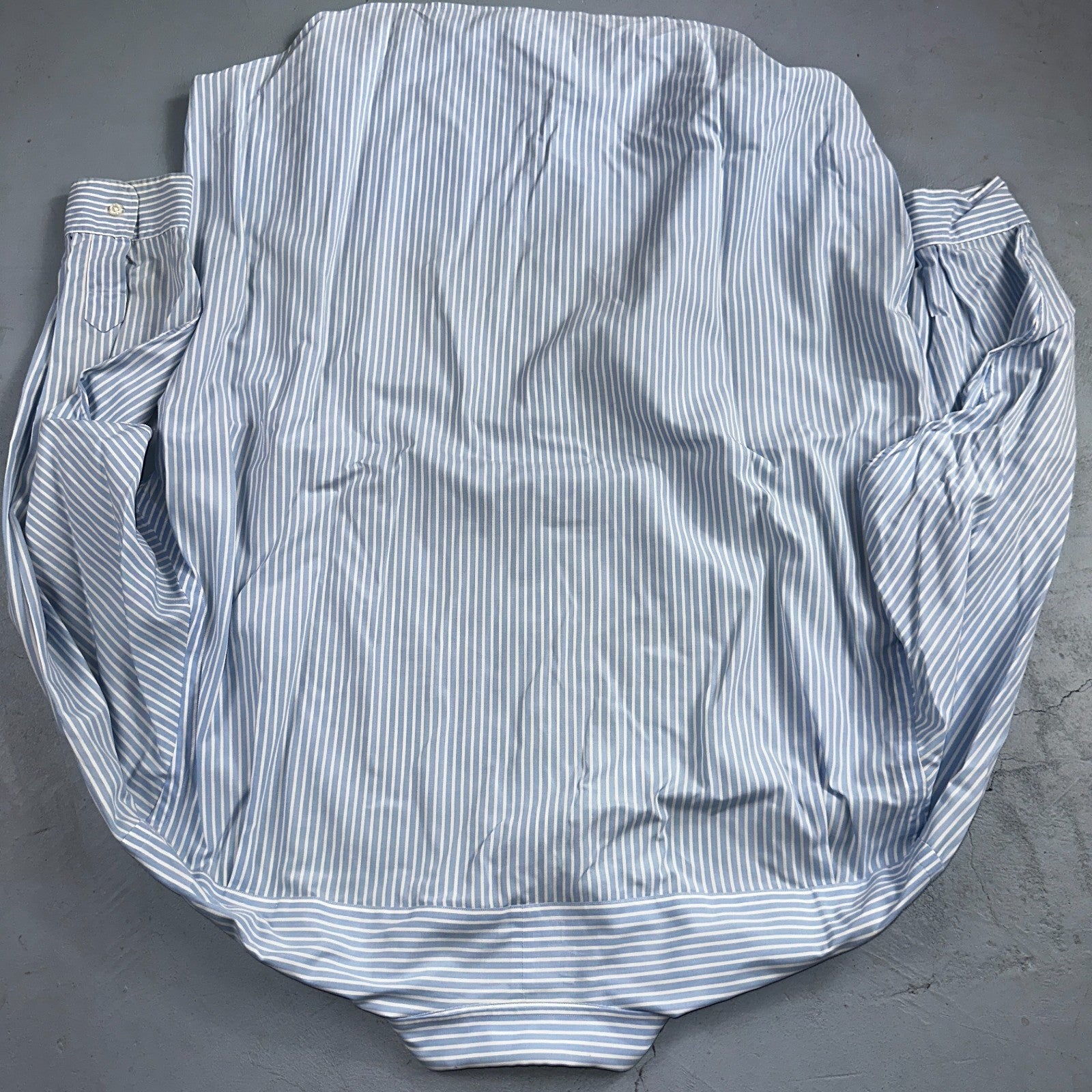 Ralph Lauren Button Down Shirt Mens 2XL Blue White Striped Marlowe Long Sleeve