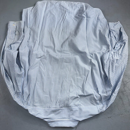Ralph Lauren Button Down Shirt Mens 2XL Blue White Striped Marlowe Long Sleeve