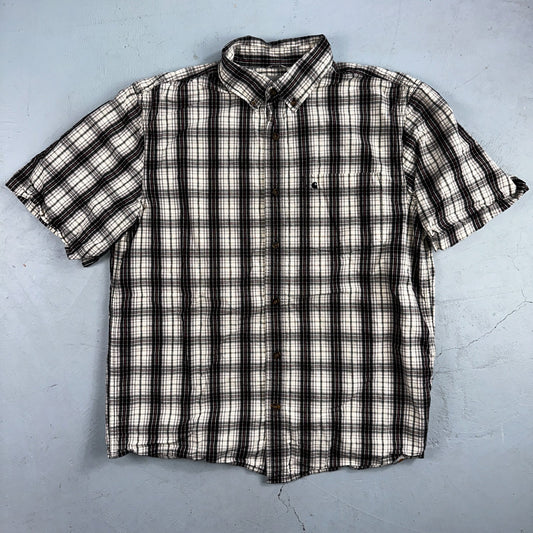 Carhartt Men's Shirt Essential Plaid Button Down Short Sleeve 101552 001 Sz L