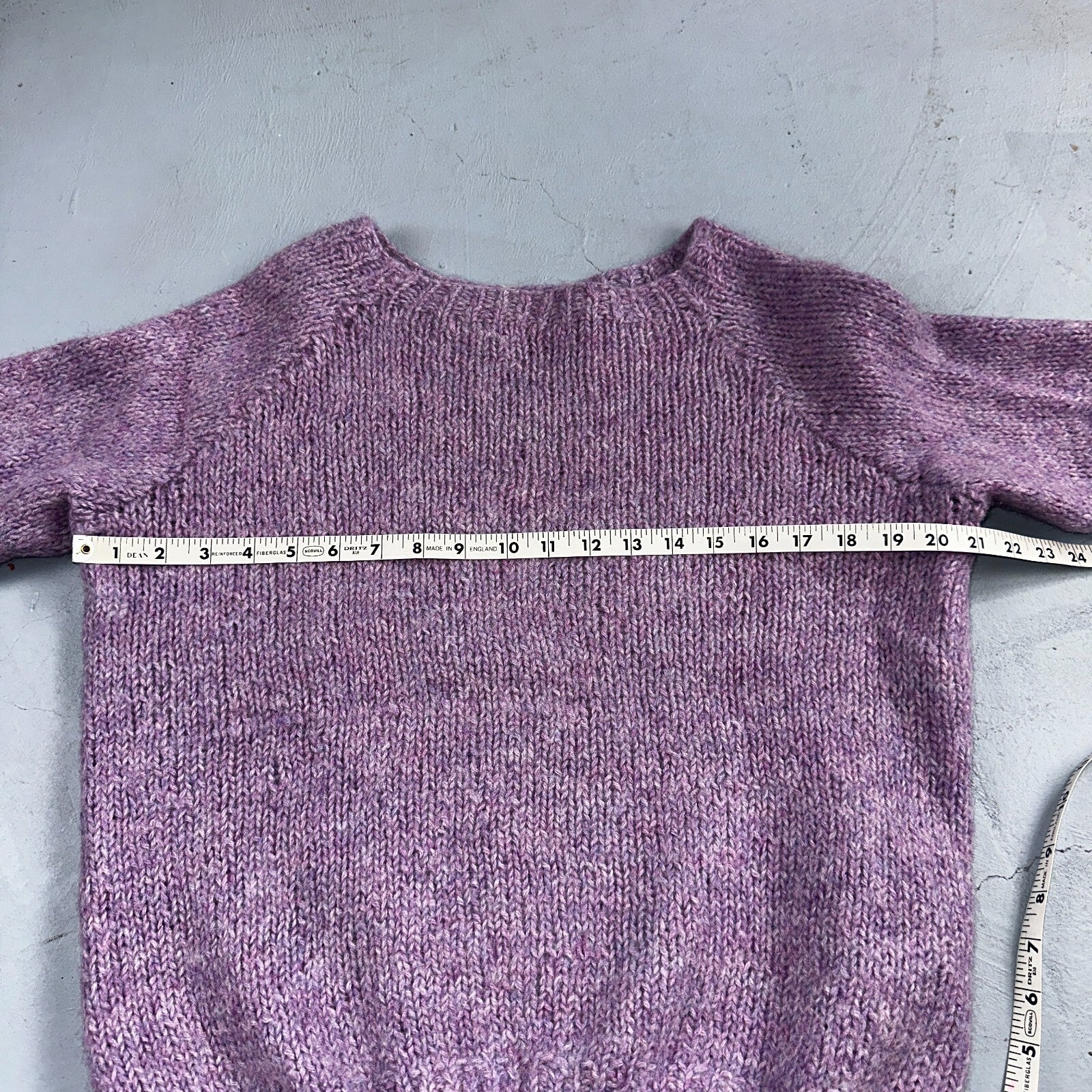 1970s VTG Sweater Cable Knit 70s 80s Purple Cute Warm Grandma Core Pull Over