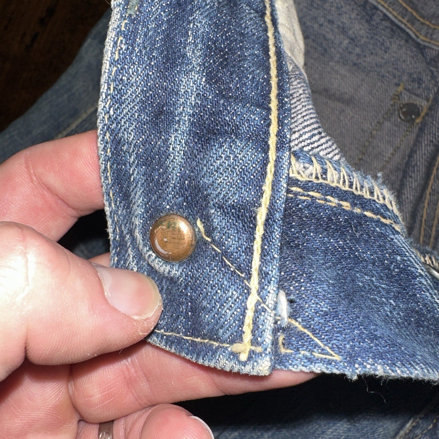 Levis 501 XX Big E True VTG 40s 50s Redline Selvedge Denim Jeans 1940s 25x26