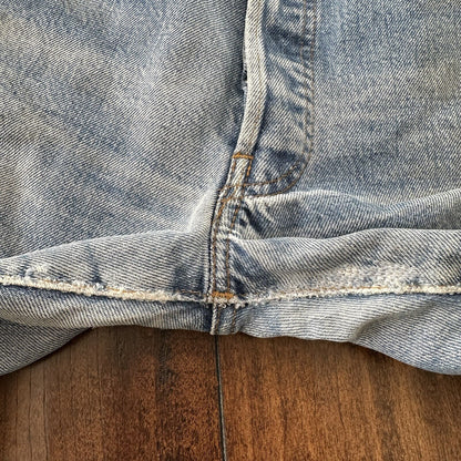 Levis Vintage 80s Redline Selvedge USA 501 Light Wash Jeans 70s 31x36 Act 28x31