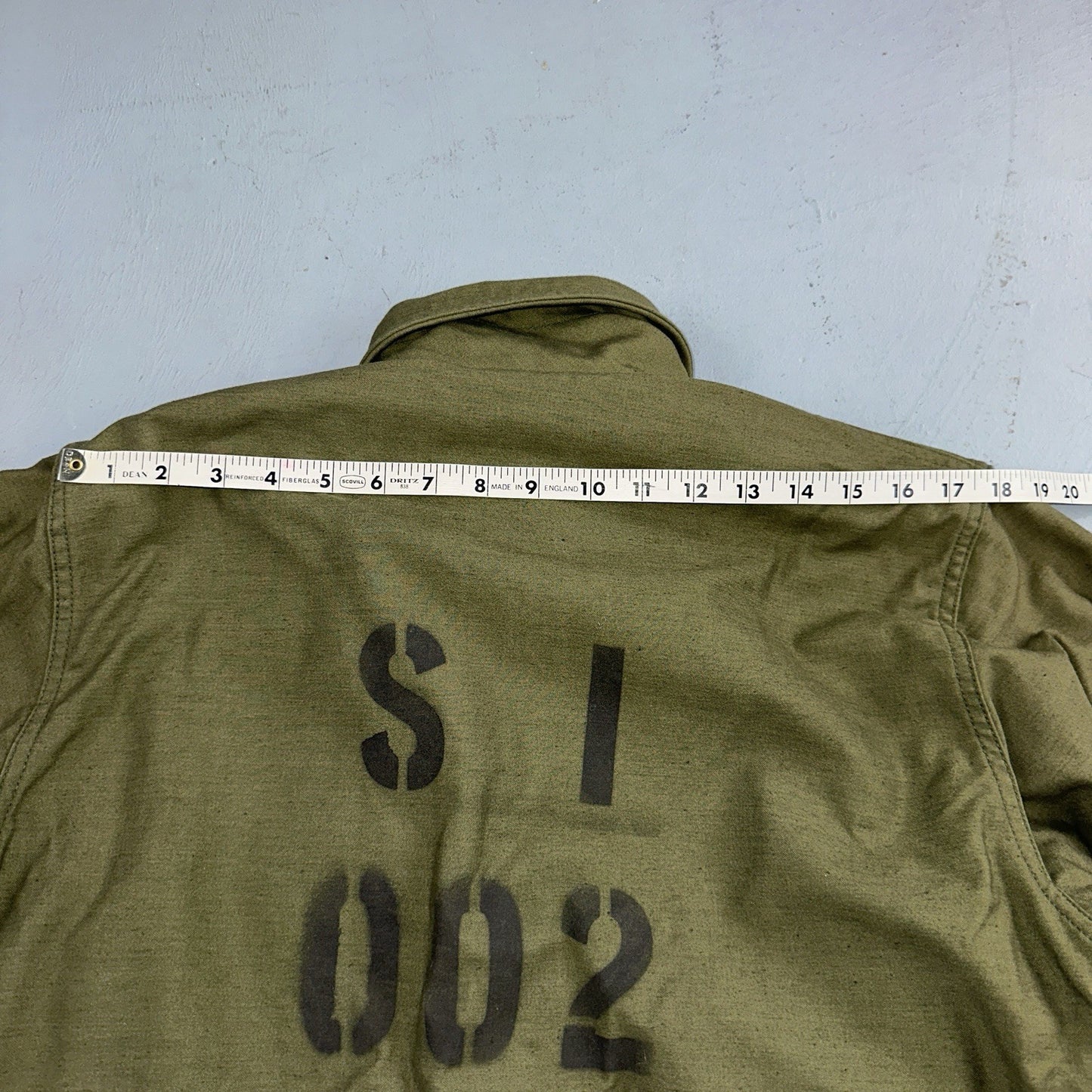 VTG 60s USN US Navy Military A-2 Intermediate Cold Weather Deck Jacket Stencil