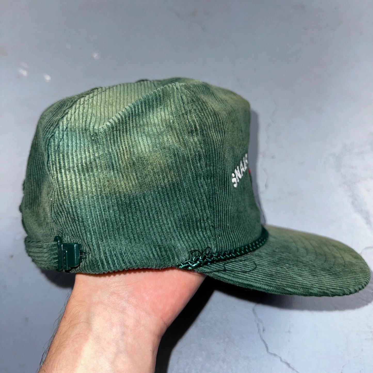 Snair Underground Corduroy VTG Hat Cap Snapback Construction Bulldozer Otto