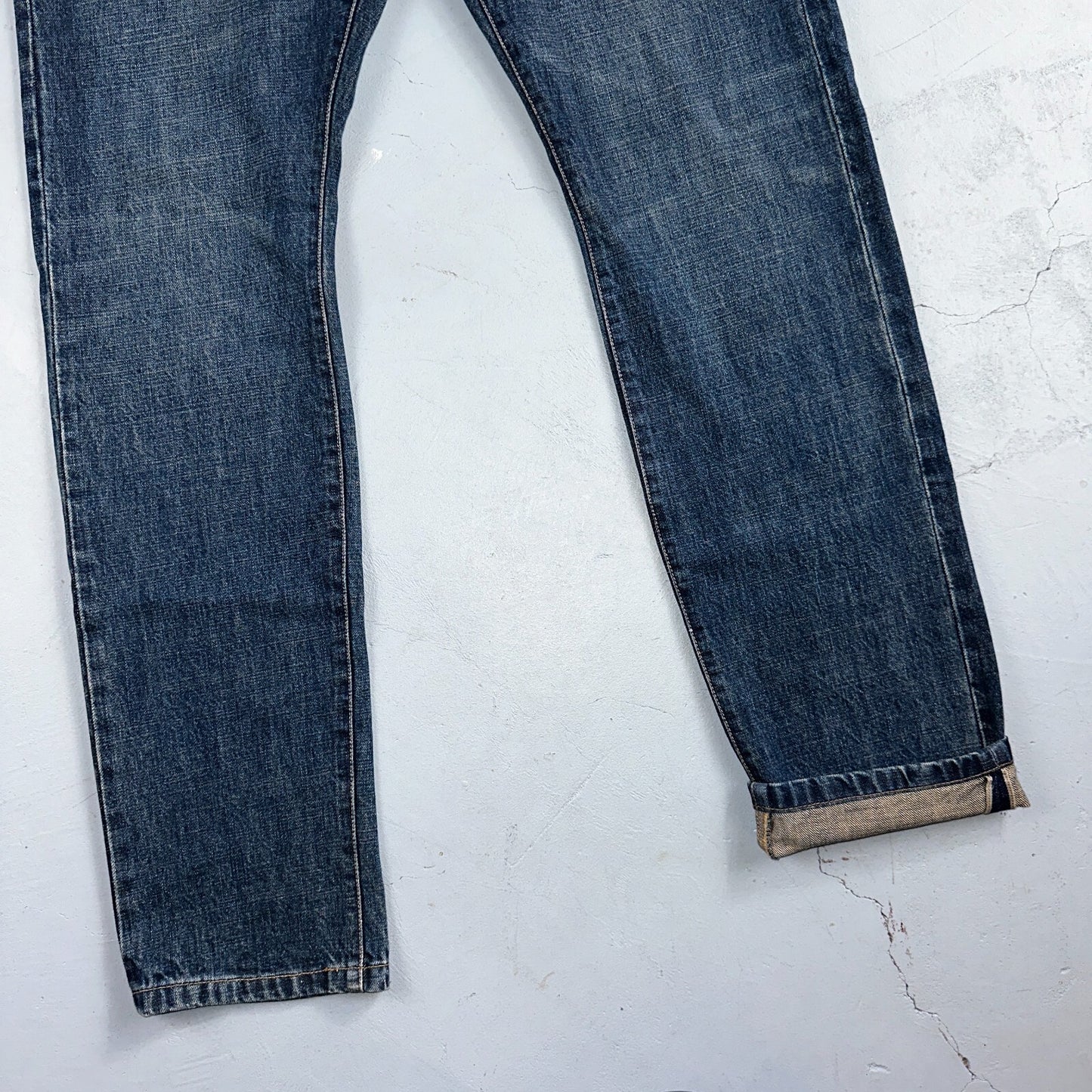 Taylor Stitch The Slim Jean Selvedge Red Line Blue Denim Mens 33 Cotton 33x33