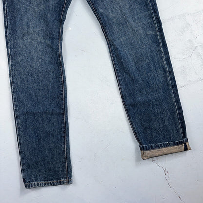 Taylor Stitch The Slim Jean Selvedge Red Line Blue Denim Mens 33 Cotton 33x33