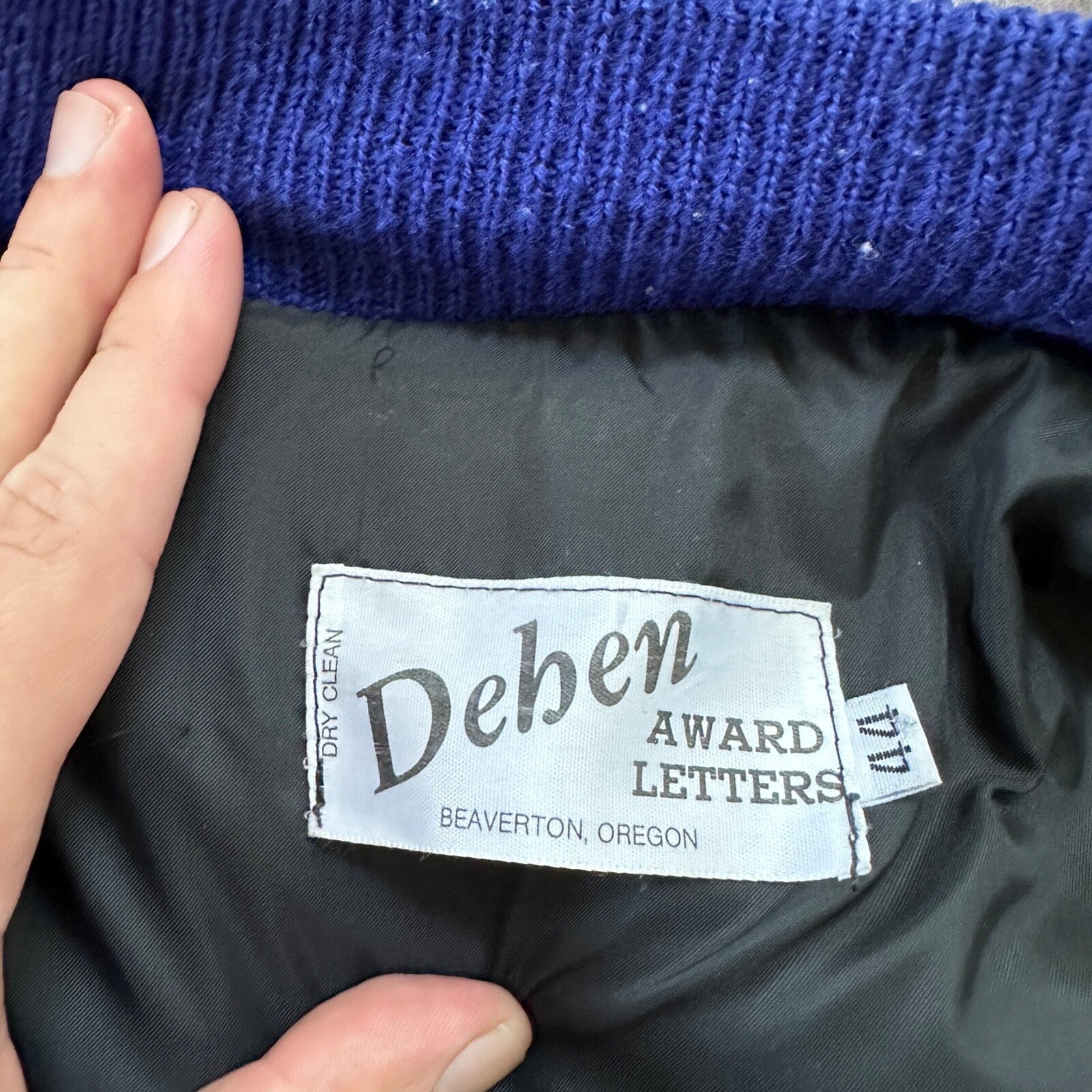 Ford VTG Dehen Varsity Blue V8 Columbia River Letterman 70s Jacket Size 44