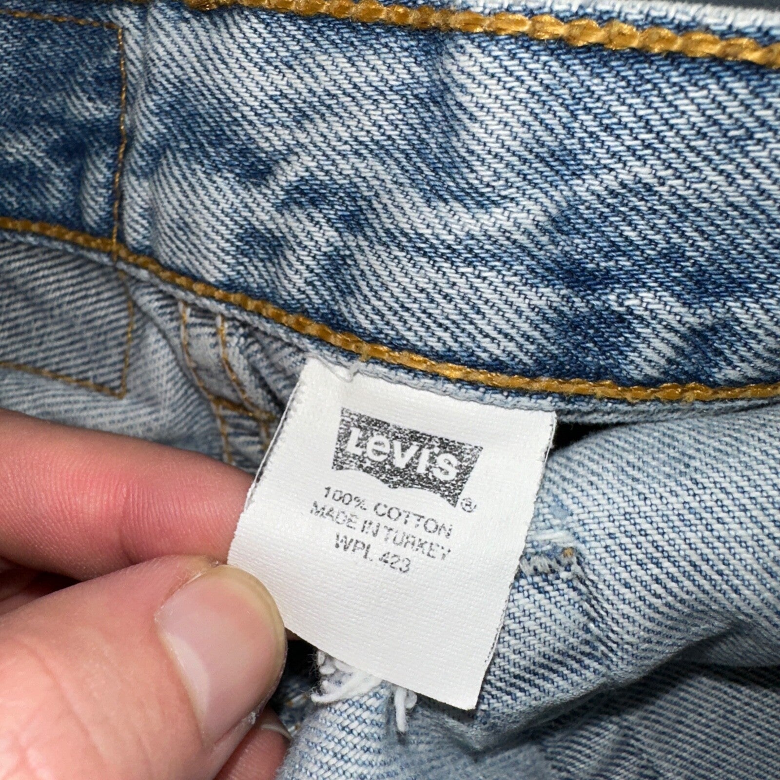 Levis 501 Vintage 90s Mexico Straight Leg Jeans 40x32 Y2K Light Wash Act 38x30