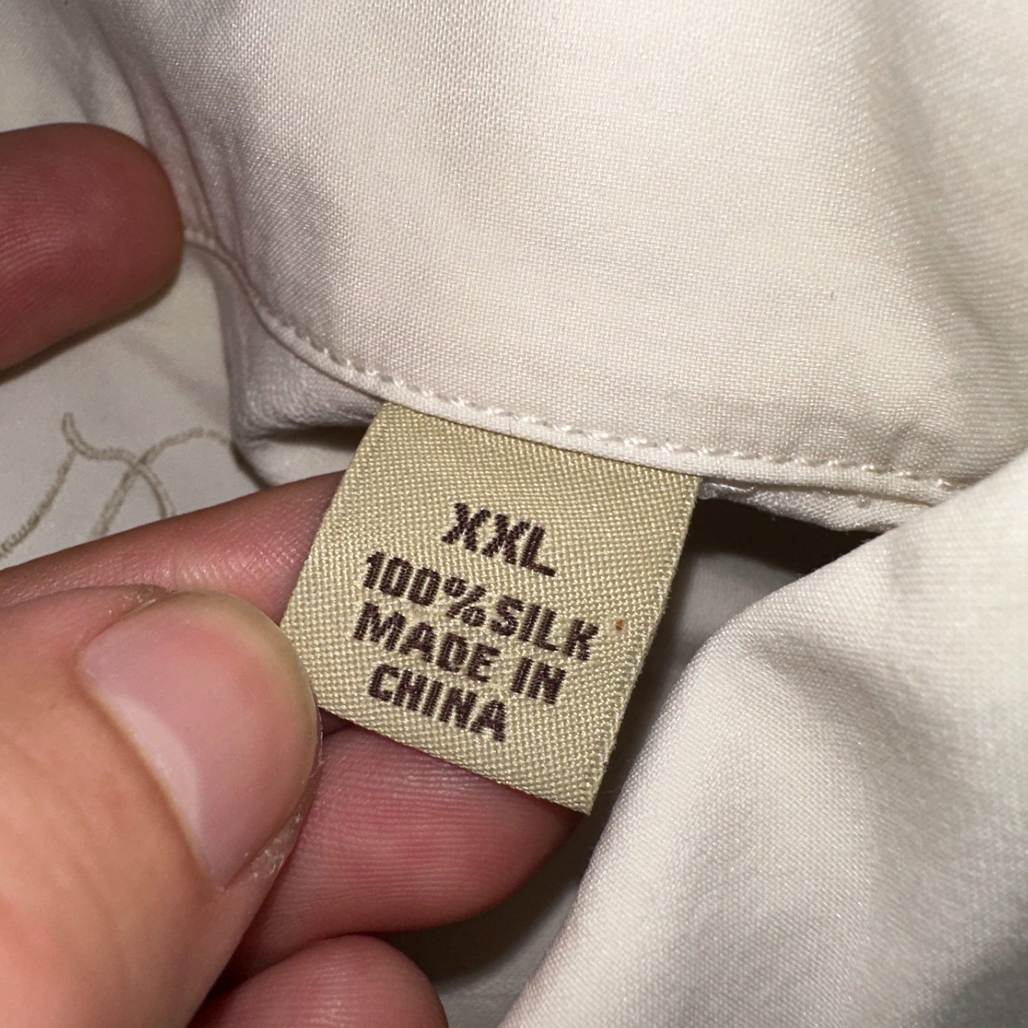 Tommy Bahama Mens Camp Hawaiian Shirt 2XL Silk White Aloha Floral Summer