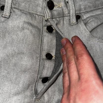 Levis 501 Vintage 80s USA XX Straight Leg Jeans Gray Light Wash 28x32 Act 27x31