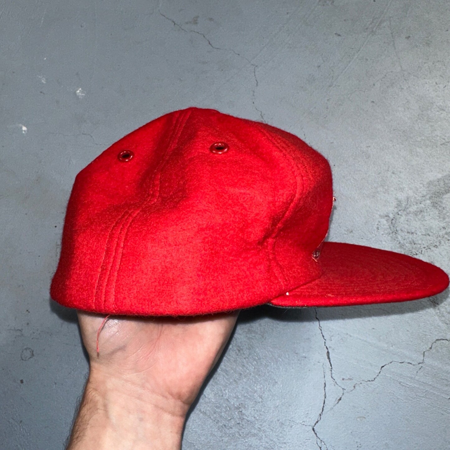 Caveman Camper Oregon VTG Hat Cap Snapback Grant Pass Very Rare Wool 1960s 60s