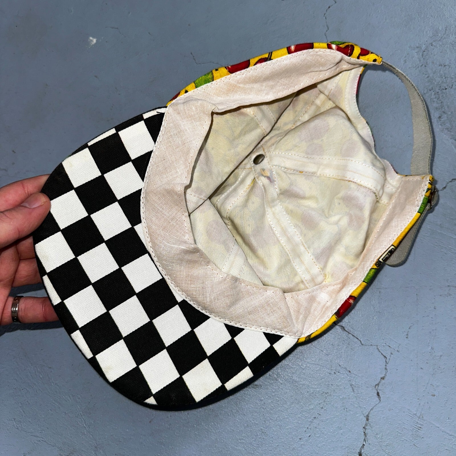 VTG Life is Just a Chair of Bowlies Mary Engelbreit Adjustable Hat Cap Rare 90s