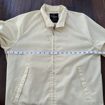 Vintage Work Jacket Men's Yellow Full Zip Gabardine 60s Talon 70s Chore Light