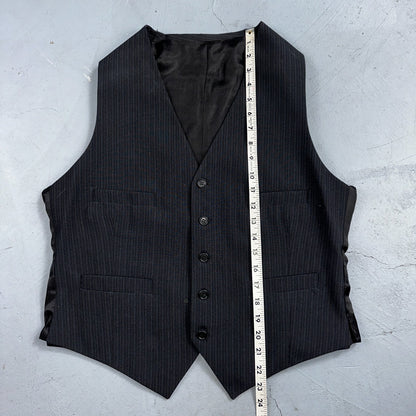 VTG Mens 3 PC Suit 42 Jacket Coat Pants Black Vest Rockabilly 70s American Trend