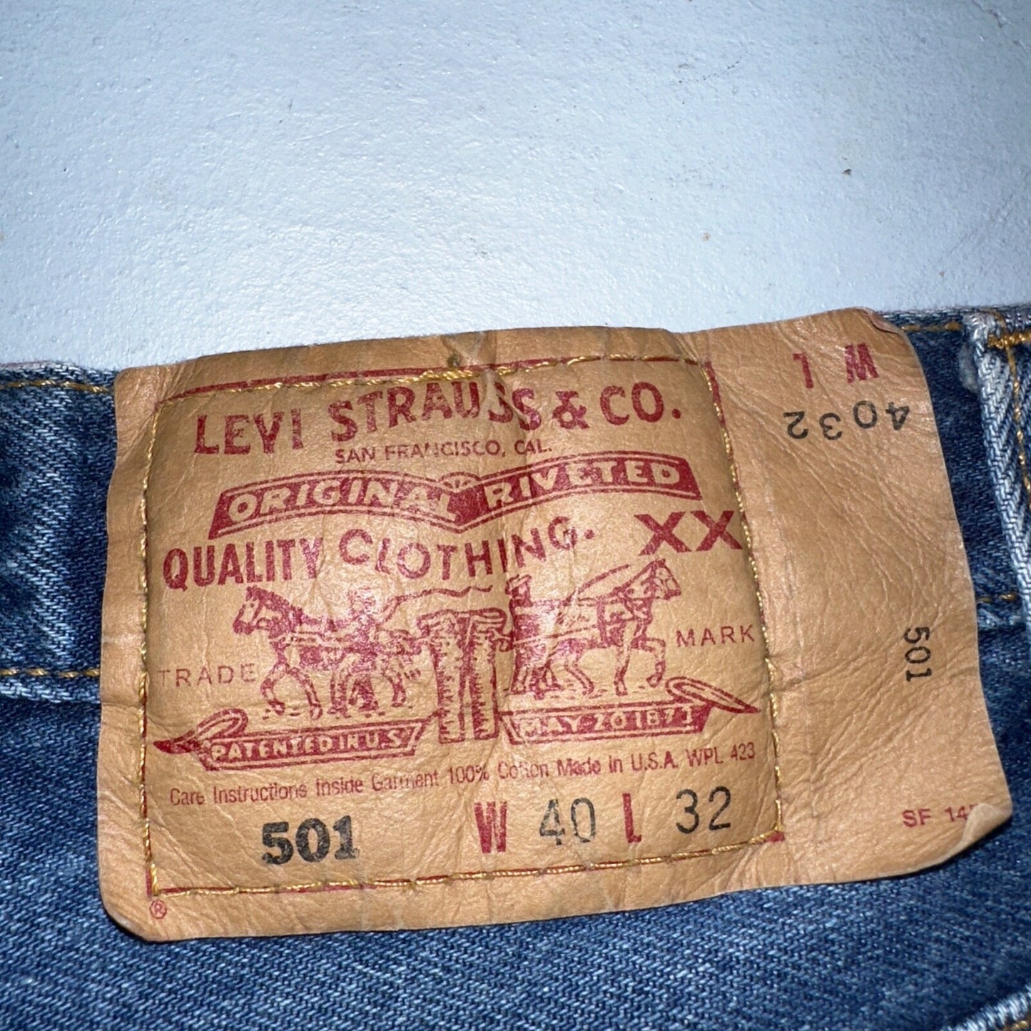 Levis 501 Vintage 90s USA XX Straight Leg Jeans Blue Dark Wash 40x32 Act 38x31