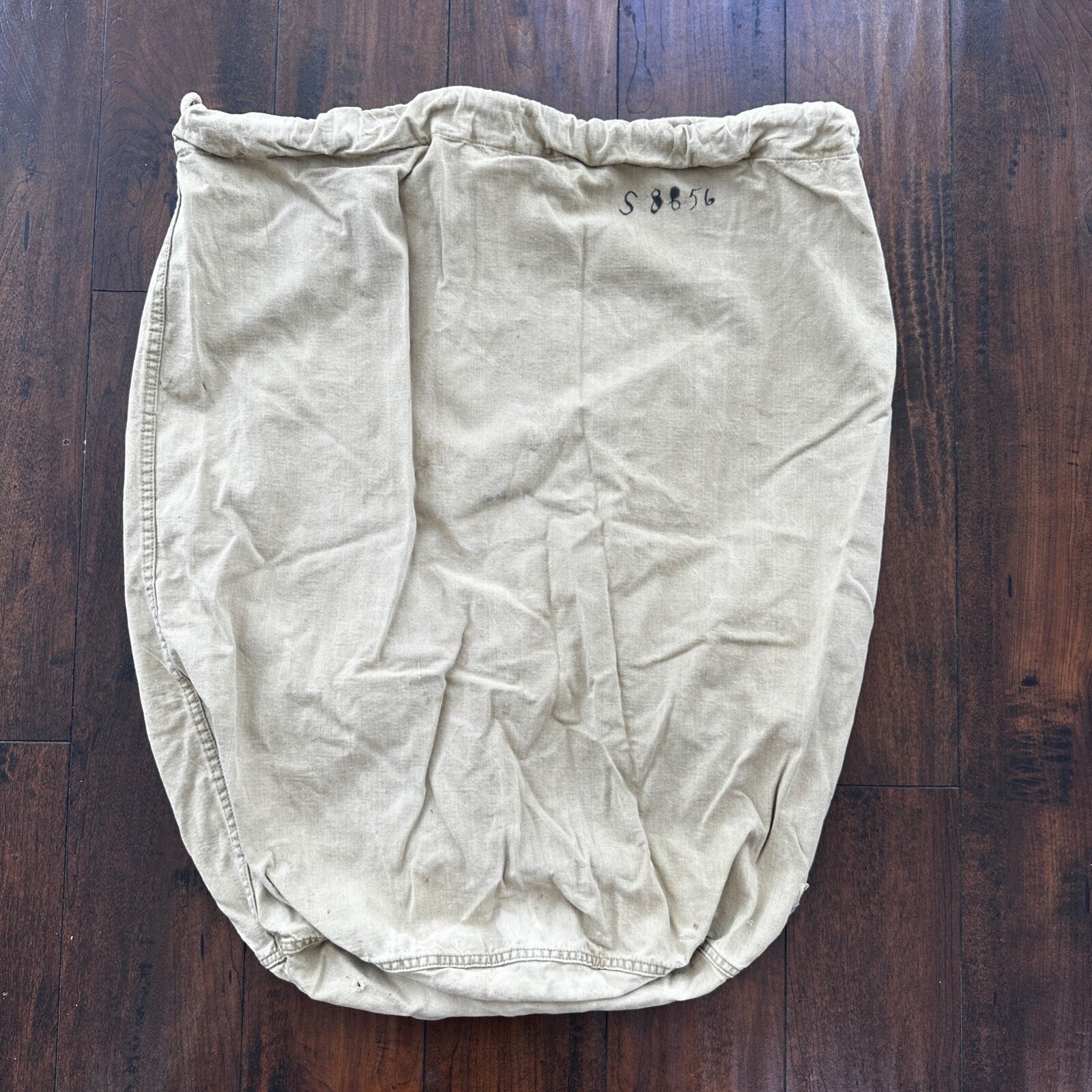 VTG WWII Canvas Garment Laundry Bag Rare Military Denim 1940s 40s 50s Stencil