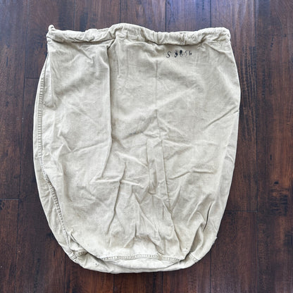 VTG WWII Canvas Garment Laundry Bag Rare Military Denim 1940s 40s 50s Stencil