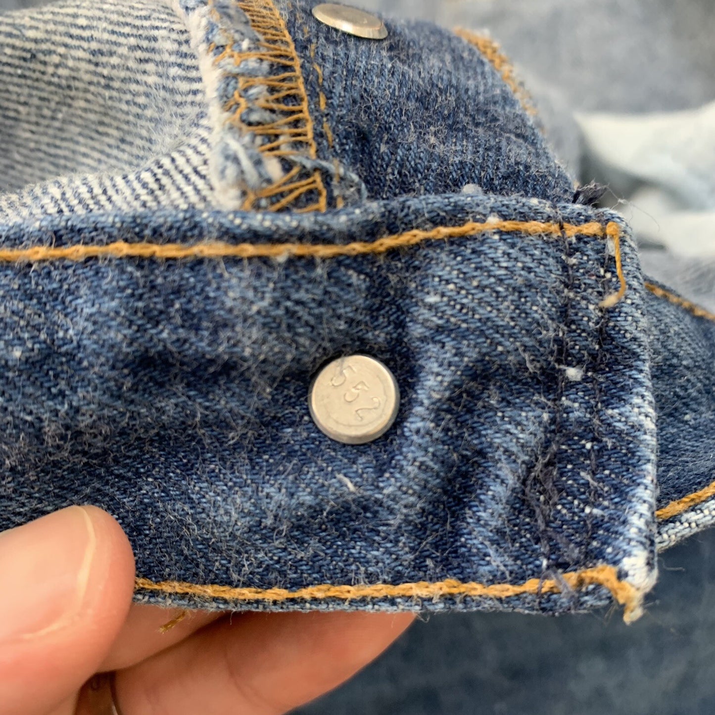 Levis 501 Vintage 90s Straight Leg XX USA Jeans 44x34 Dark Wash Act 40x30