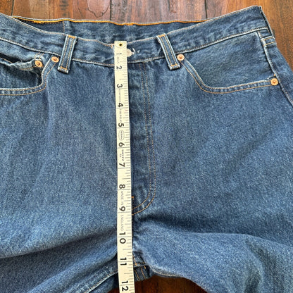 VTG Levis 501 XX Button Fly 90s USA Jeans Denim Straight Capri 34x30 Act 31x26
