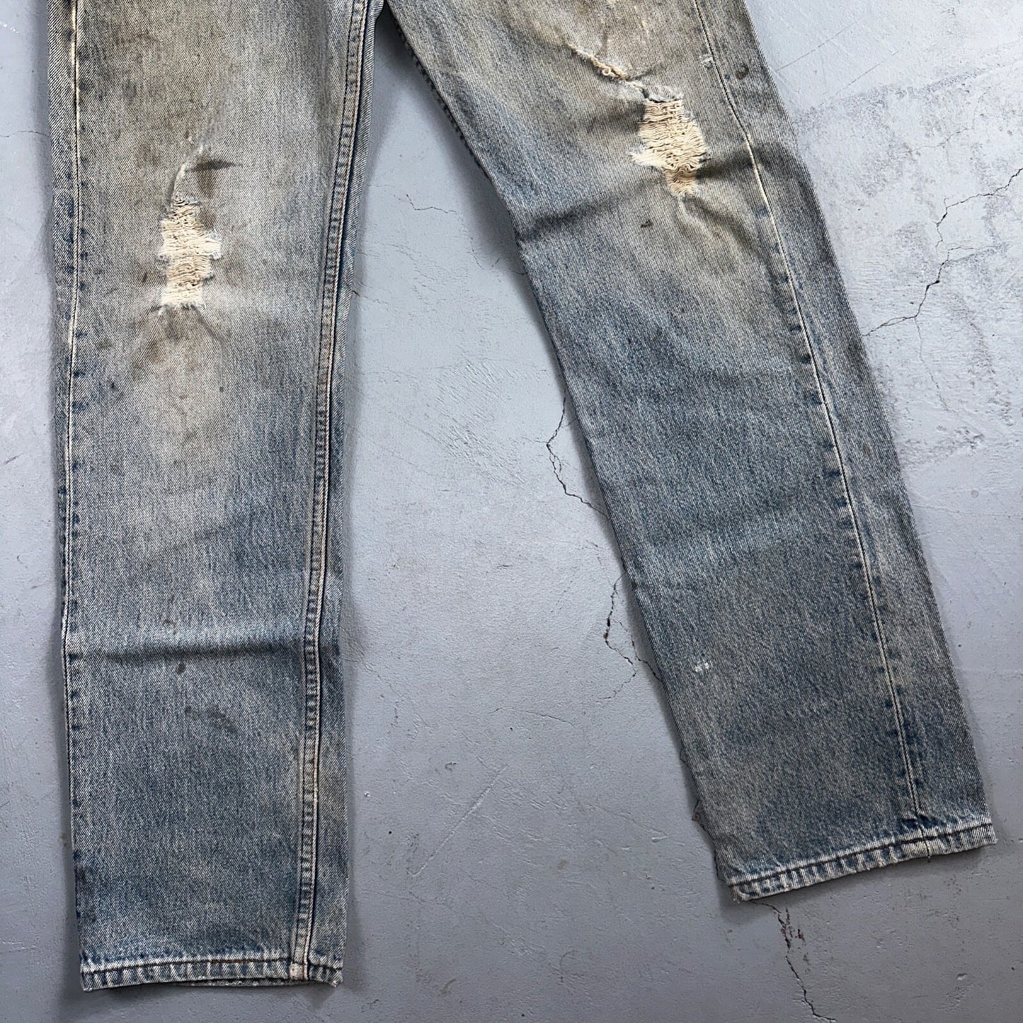 Levis 501 Vintage 90s USA XX Straight Leg Jeans Blue Light Wash 29x32 Act 28x31