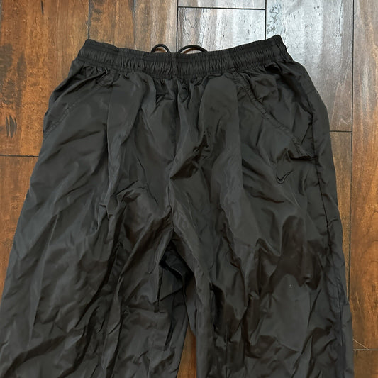 Nike VTG 90s Grey Tag Windpants Track Pants Ankle Zip Unlined Black M 1990s
