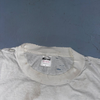 Superman Concrete Man Funny VTG T Shirt 90s USA Spin Off Marvel Construction Rap