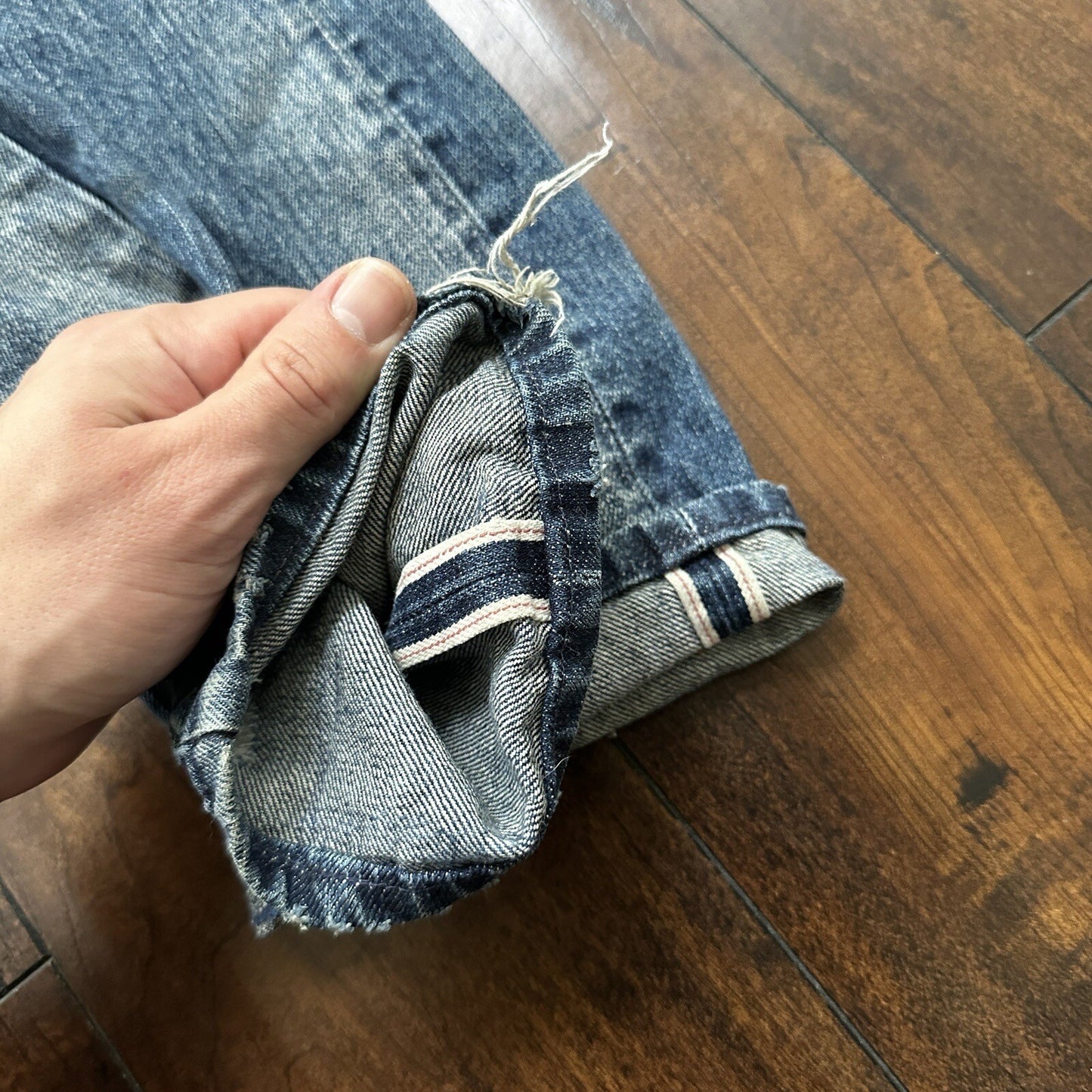 Levis LVC Big E Vintage Redline Selvedge Denim 505 Jeans USA Thrashed 28x34 501