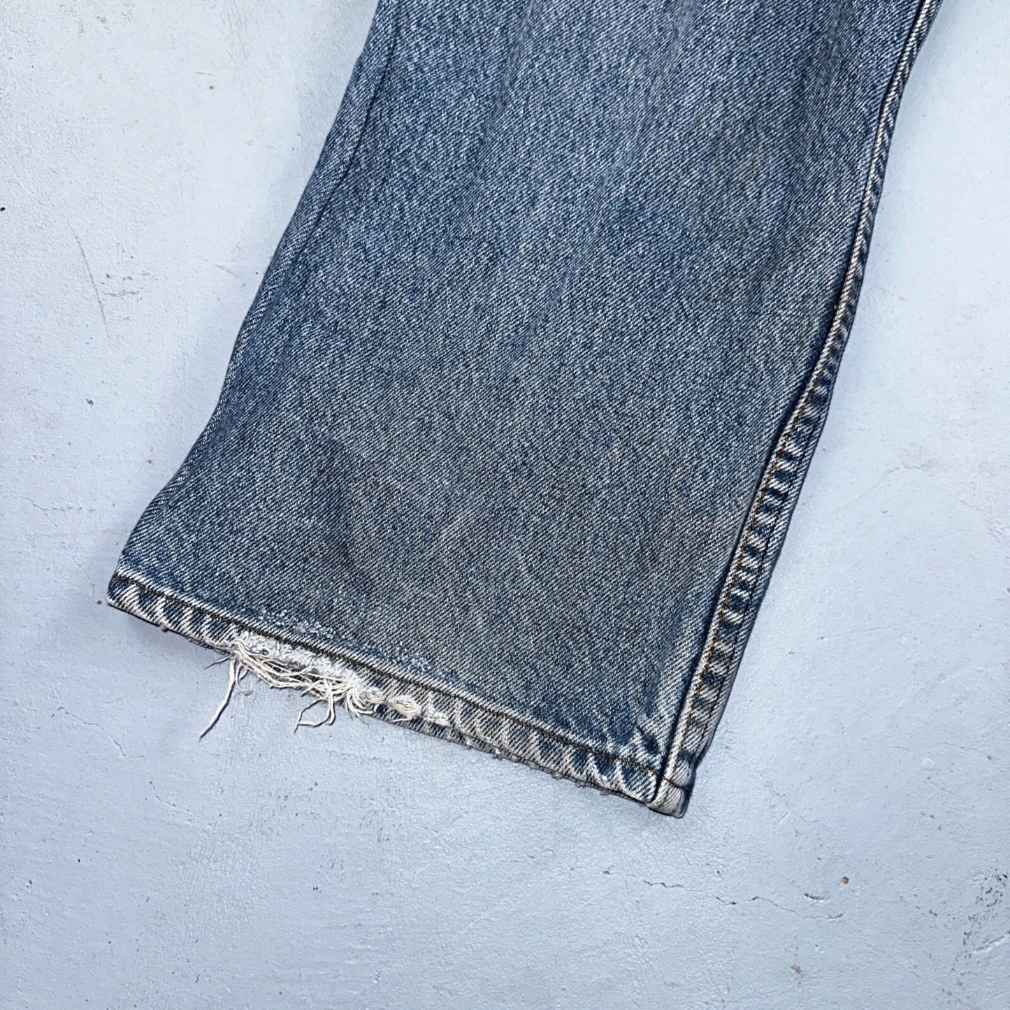 Levis 517 Vintage 80s USA Boot Cut Leg Jeans Light Wash Orange Tab Act 32x30