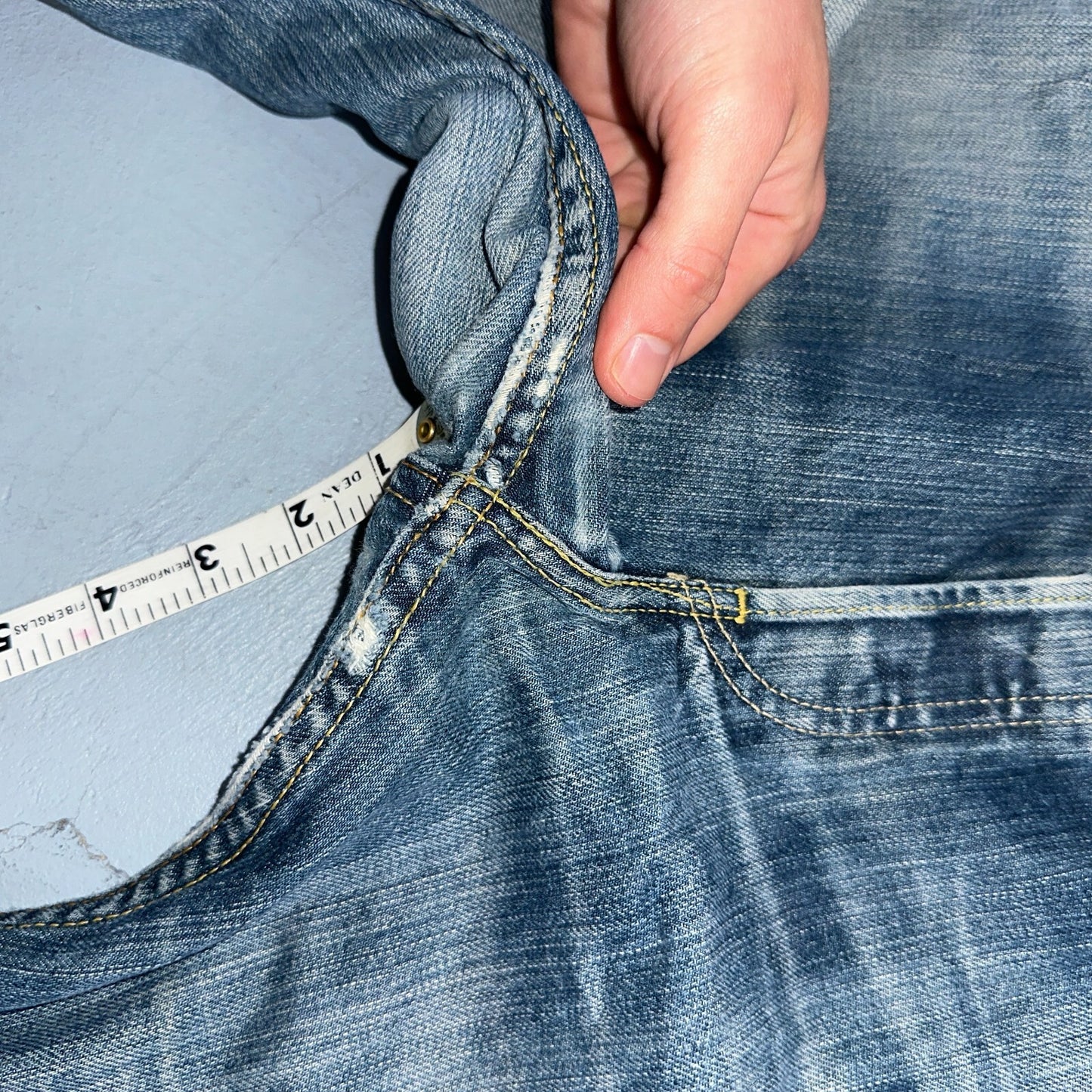 Levis 501 Vintage Y2K XX Straight Leg Jeans Blue Crazy Wash 36x34 Act 34x31